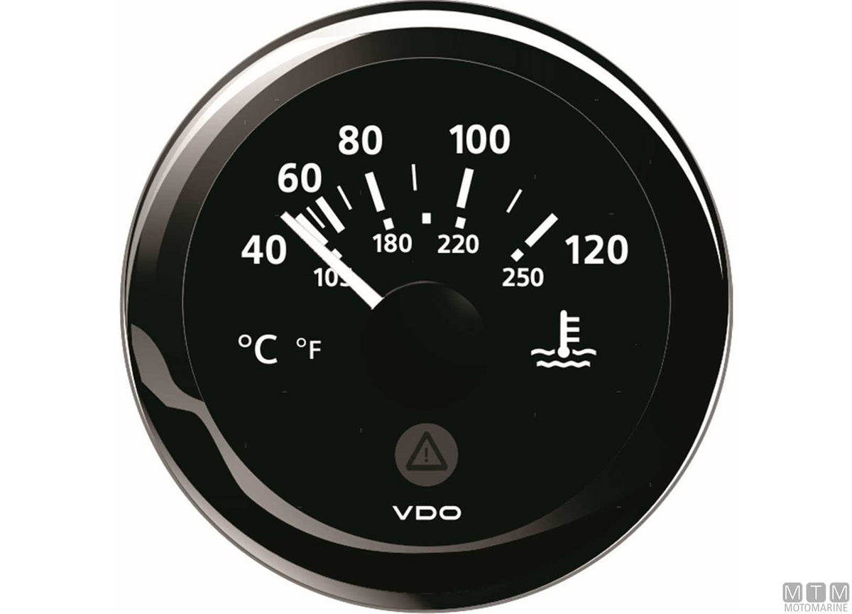 VDO voltmeter 8-16V black - original photo Motomarine Srl