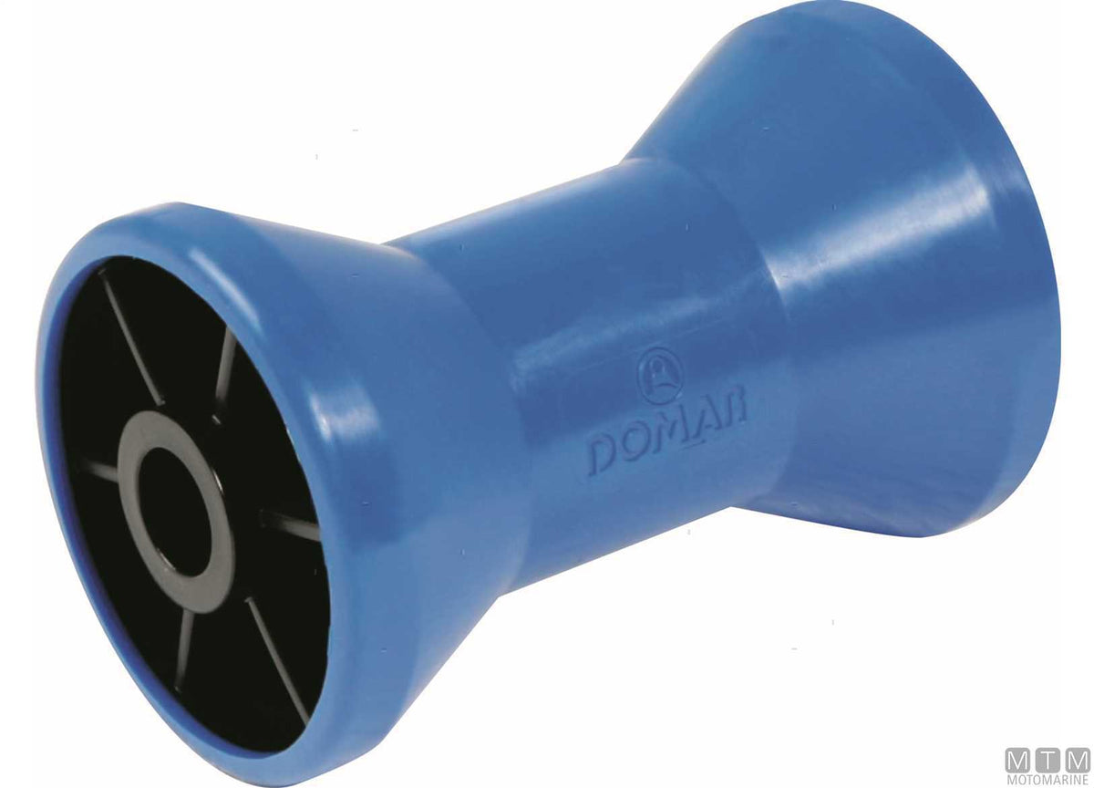 Polyurethane central roller for trailers 130x80 mm bore Ø16 mm - original photo Motomarine Srl