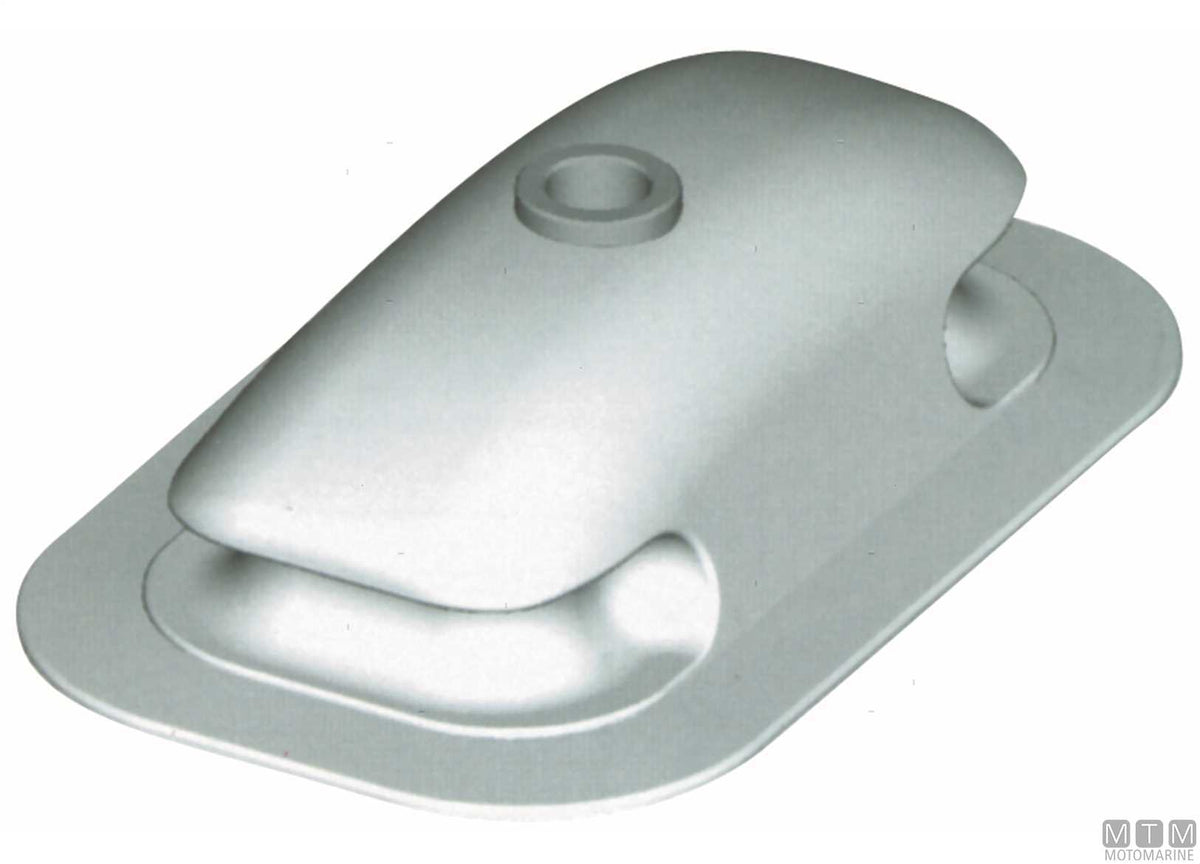 Rubber oarlock pin plate, black - original photo Motomarine Srl