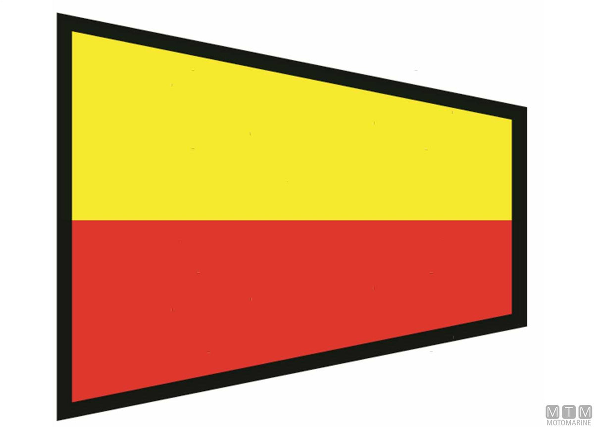 Signal flag 7 40x60 cm - original photo Motomarine Srl