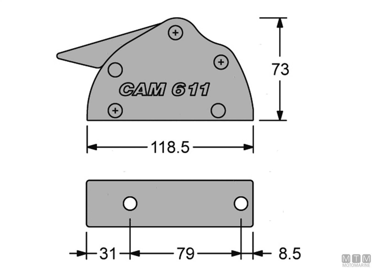 Triple stopper Antal CAM611 - original photo Motomarine Srl