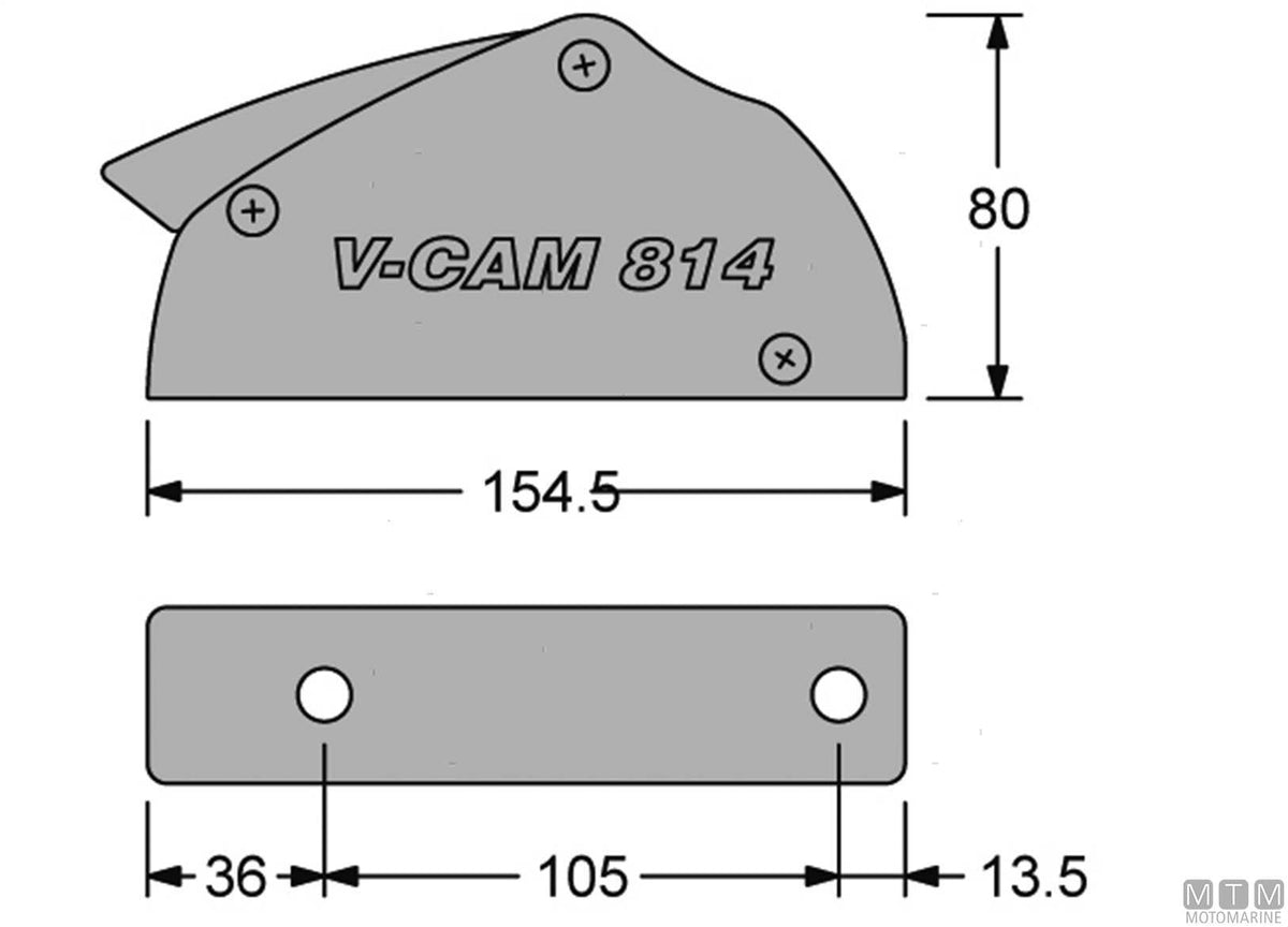 Triple stopper Antal V814 10/12 mm - original photo Motomarine Srl