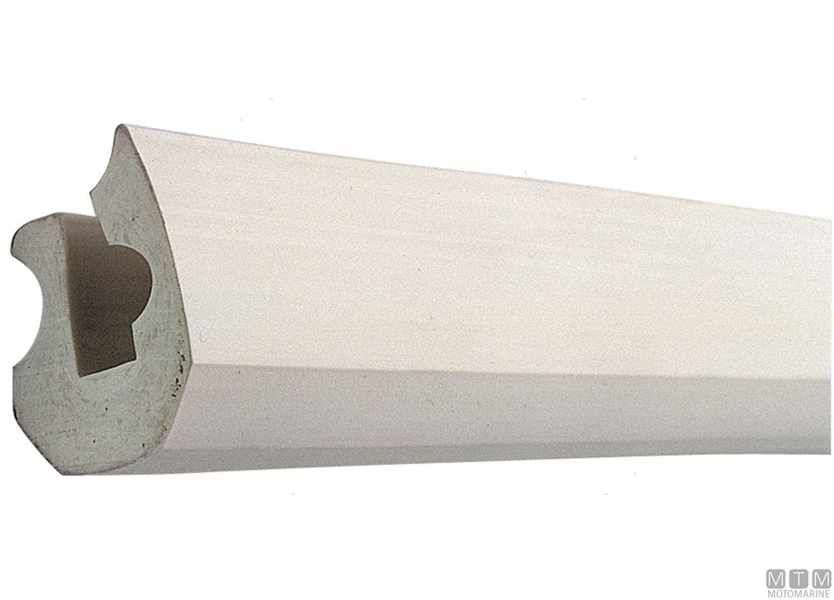 Eco2 type rub rail fender profile, black, H 25 mm, L 12 m - original photo Motomarine Srl