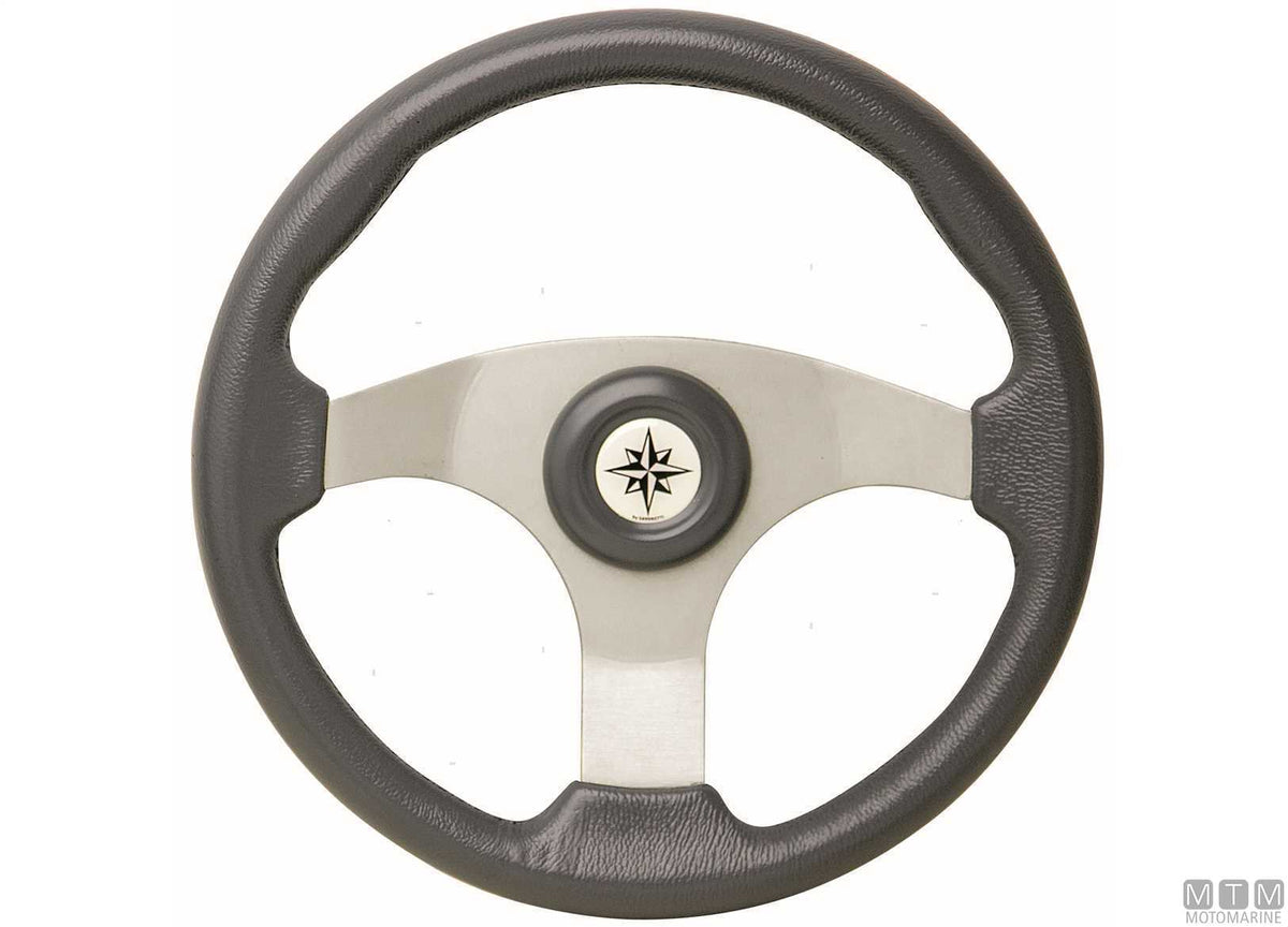 T15 Sporty steering wheel white Ø350 mm - original photo Motomarine Srl