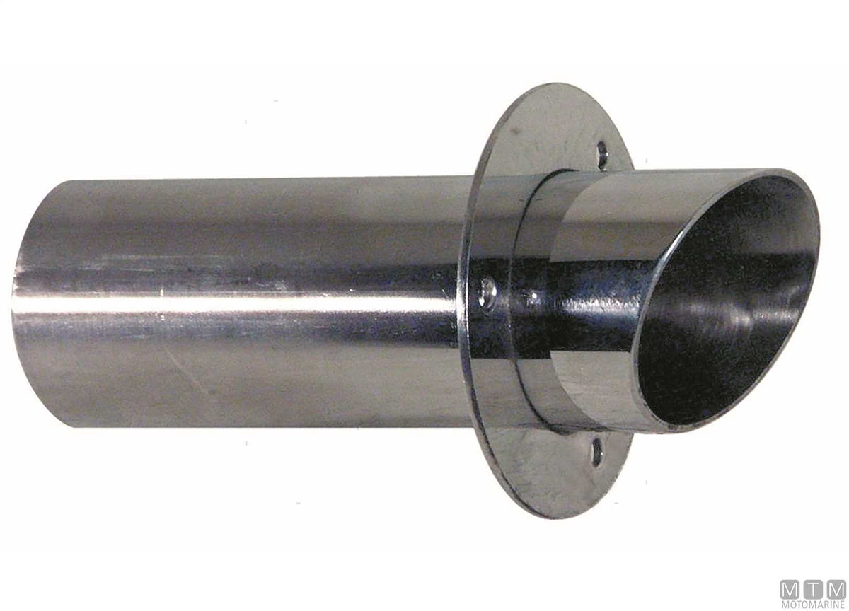 MTM L-shaped exhaust outlet Ø40 mm stainless steel - original photo Motomarine Srl