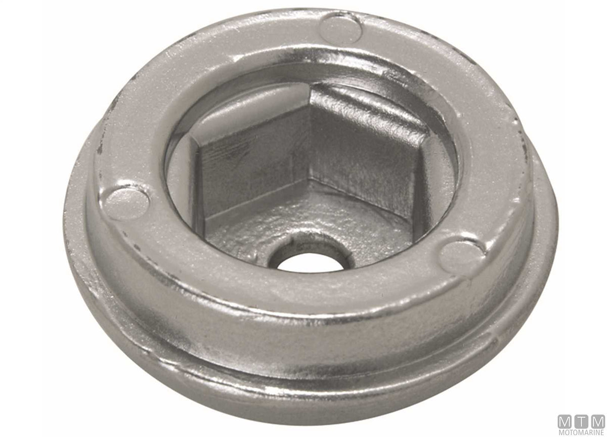 Ogive anode for Sleipner SP55 bow thruster in zinc - original photo Motomarine Srl