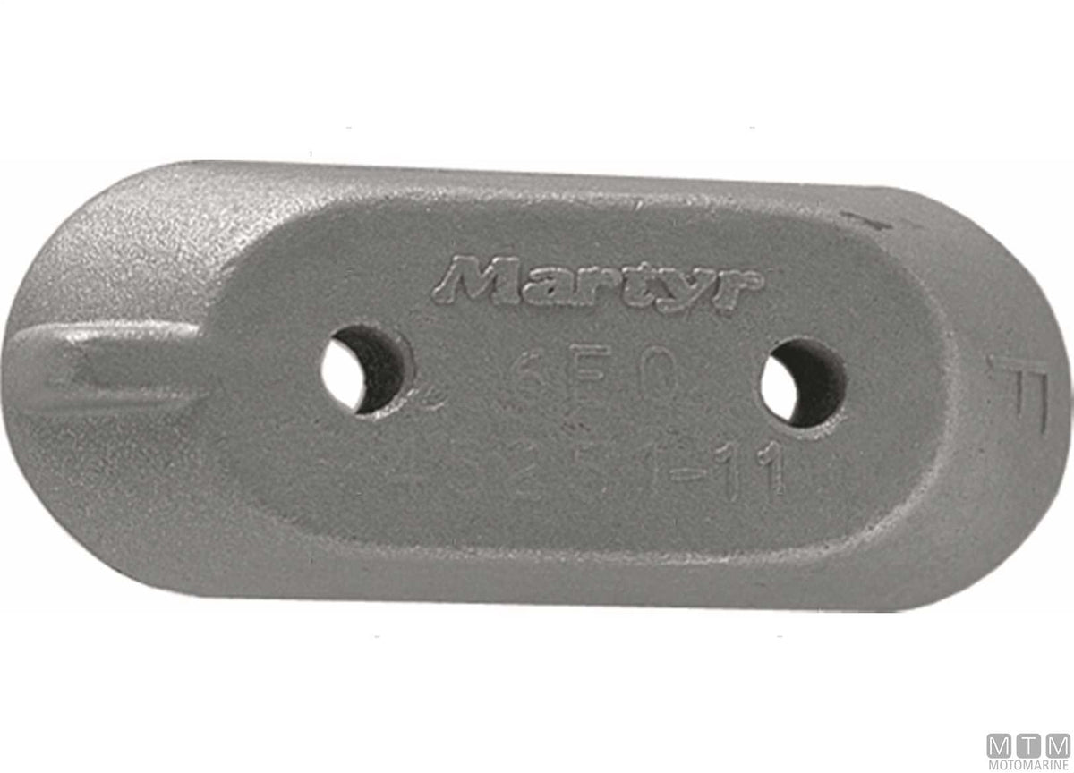 Long plate anode for Honda 90-250 HP in aluminium - original photo Motomarine Srl