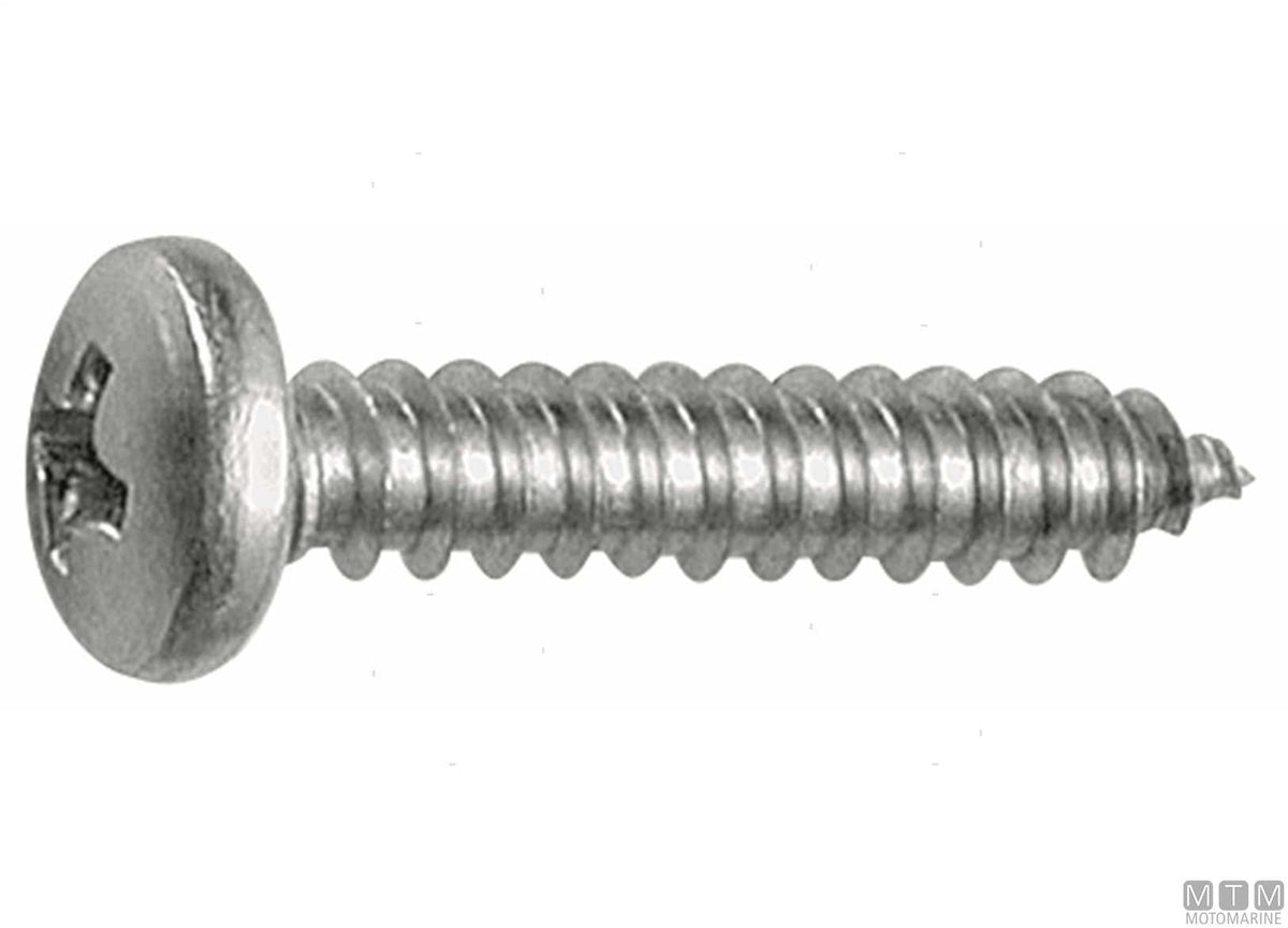 DIN7981 self-tapping screws, cylindrical head, stainless steel A2, 3.9x22 mm, 100 pcs - original photo Motomarine Srl