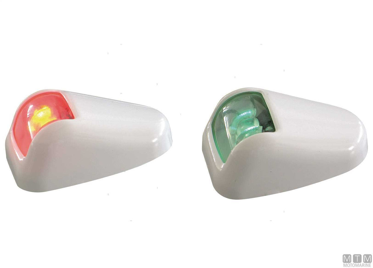 Green LED side navigation light Orionis RINA white - original photo Motomarine Srl