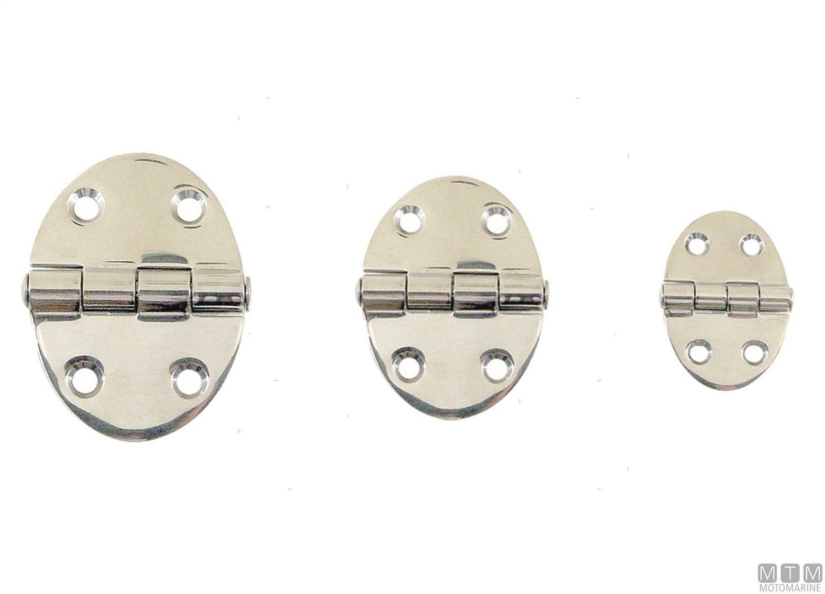 Standard oval hinge 56x78 mm, 316 stainless steel - original photo Motomarine Srl