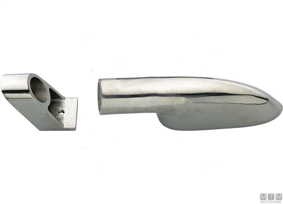Shaped through support D25 mm, stainless steel 316 - original photo Motomarine Srl