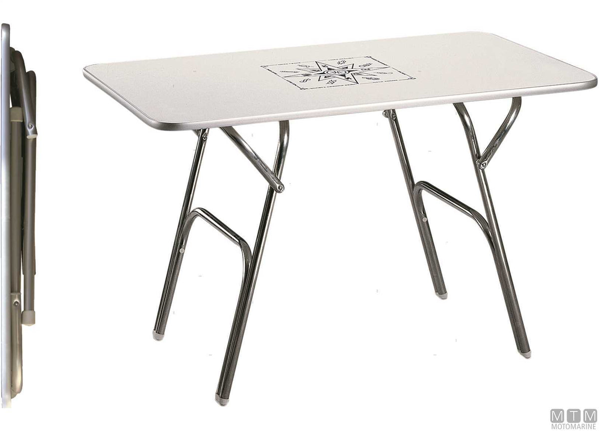 Forma Top M400H table 88x60 cm H61 cm in melamine/aluminium - original photo Motomarine Srl