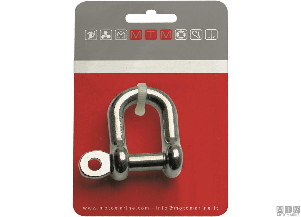 Straight shackle Ø12 mm stainless steel 316 M-CARD - original photo Motomarine Srl