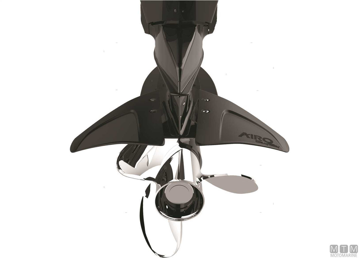 Stingray Airo hydrofoils for engines from 9.9 to 300 HP - original photo Motomarine Srl