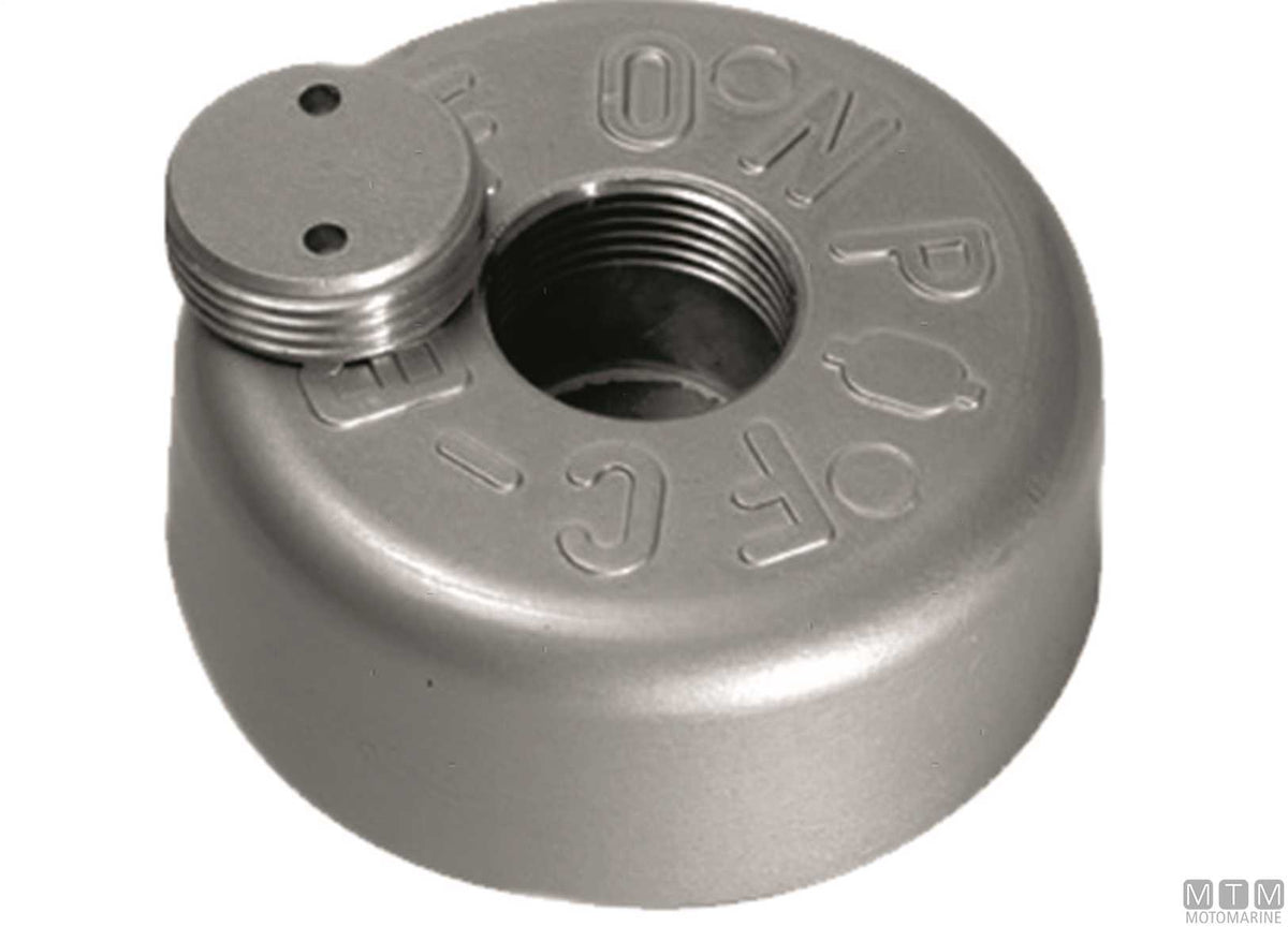 Zinc anode set round flange tall Ø120 mm - original photo Motomarine Srl