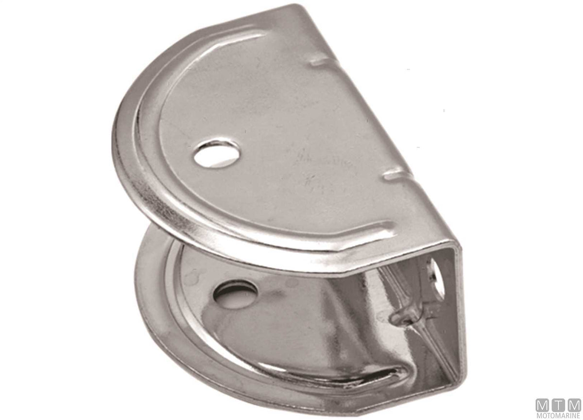 Small mounting plate for tube Ø22/25 mm stainless steel 316 - original photo Motomarine Srl