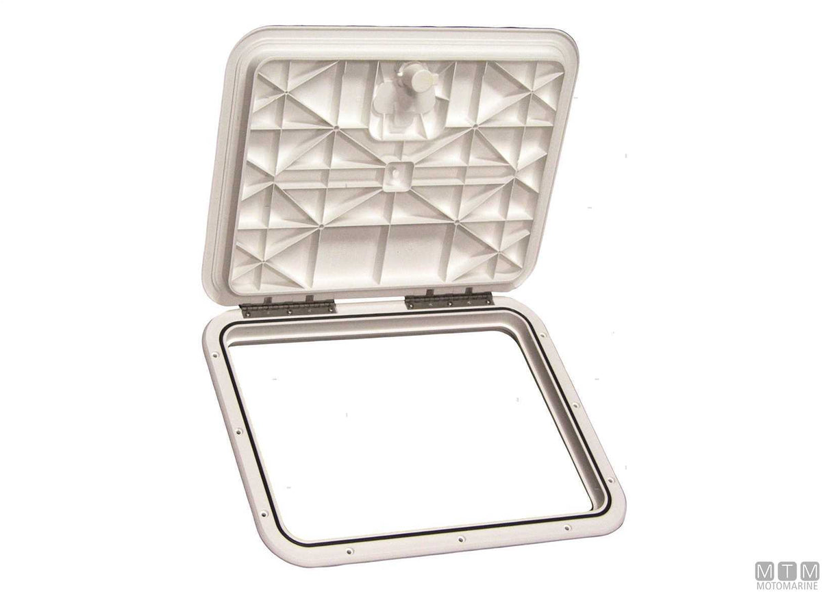 Walkable deck hatch HMG in Saralon 331x432 mm - original photo Motomarine Srl