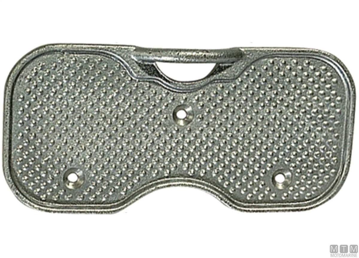Transom saver plate 200x95 mm in anodized aluminium - original photo Motomarine Srl