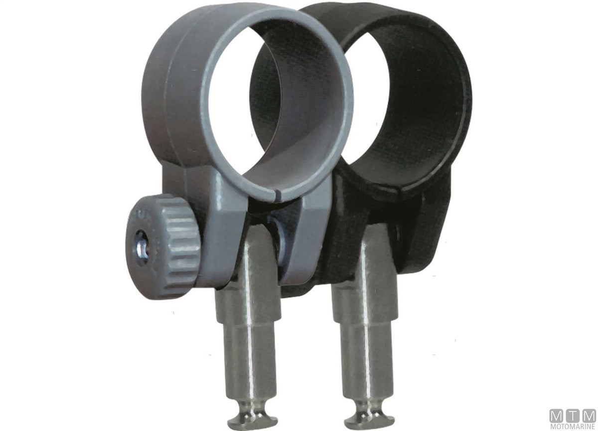 Heavy-duty clamp-on oarlock, 35 mm opening, grey - original photo Motomarine Srl
