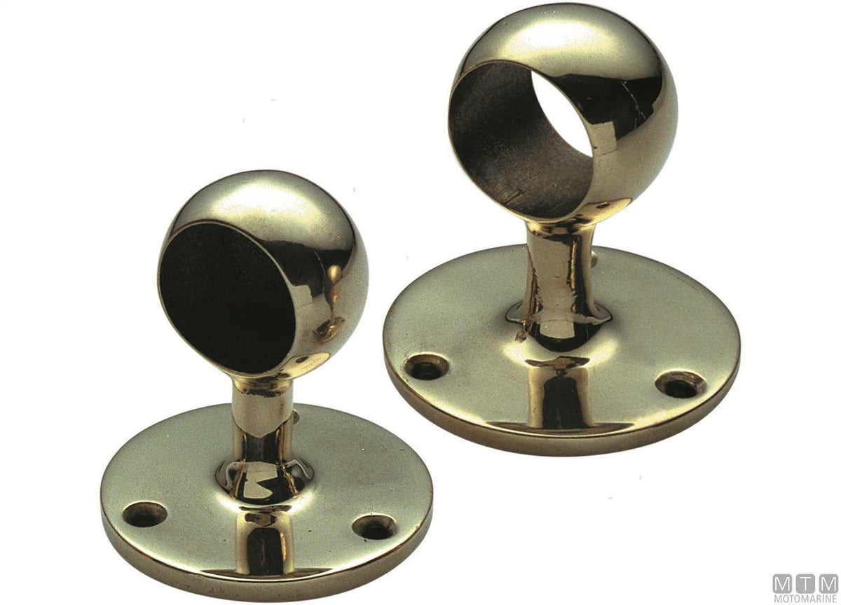 End support Ø35 mm polished brass - original photo Motomarine Srl