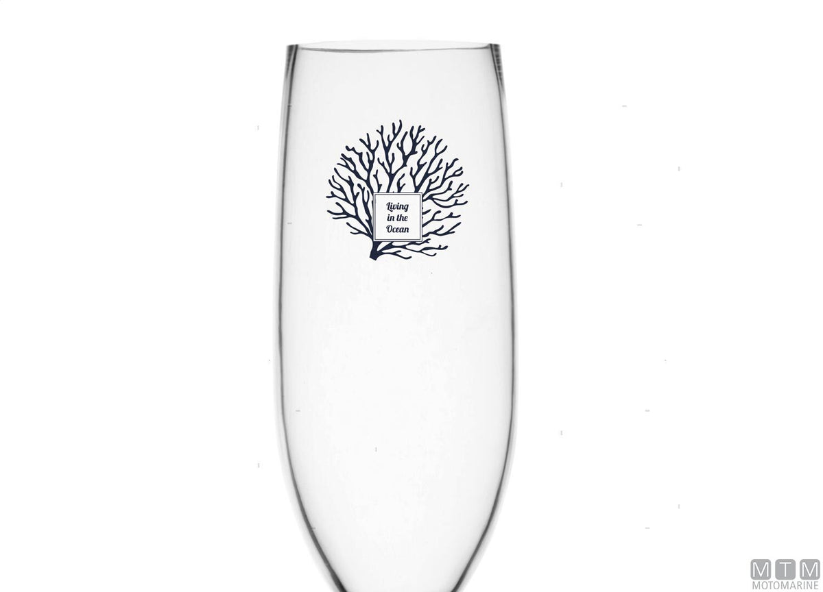 Set of non-slip champagne glasses MB Living, 6 pieces - original photo Motomarine Srl