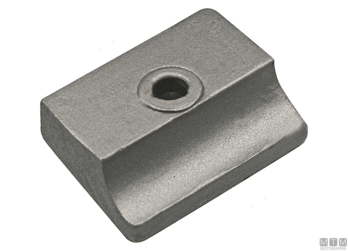2-hole small plate anode Johnson/Evinrude 2-150 in aluminium - original photo Motomarine Srl