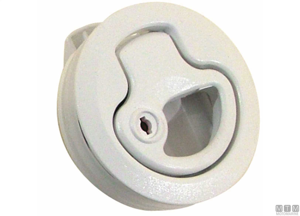 JF push latch with keys Ø60 mm in white nylon - original photo Motomarine Srl