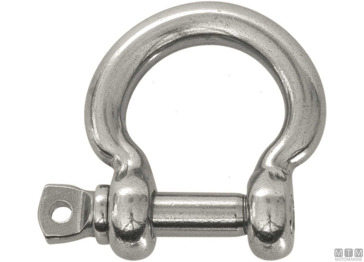 Omega shackle Ø12 mm AISI 316 stainless steel - original photo Motomarine Srl