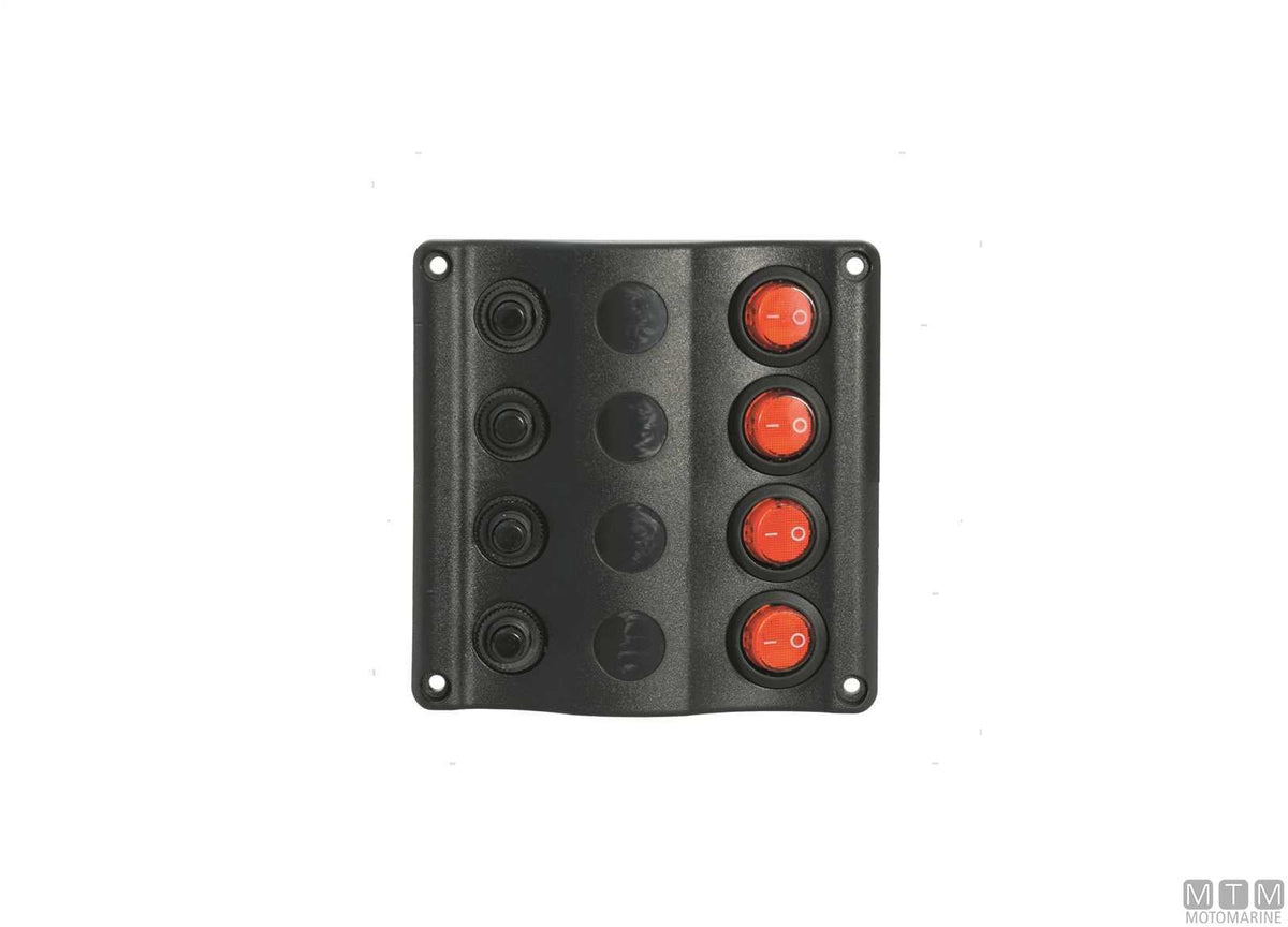 Panel with push-button switches, 8 positions, 210x100 mm - original photo Motomarine Srl