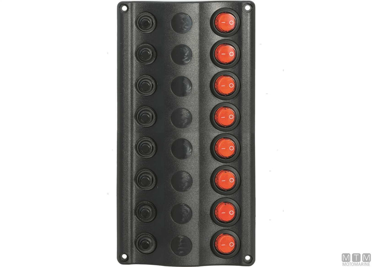 Panel with push-button switches, 4 positions, 110x100 mm - original photo Motomarine Srl