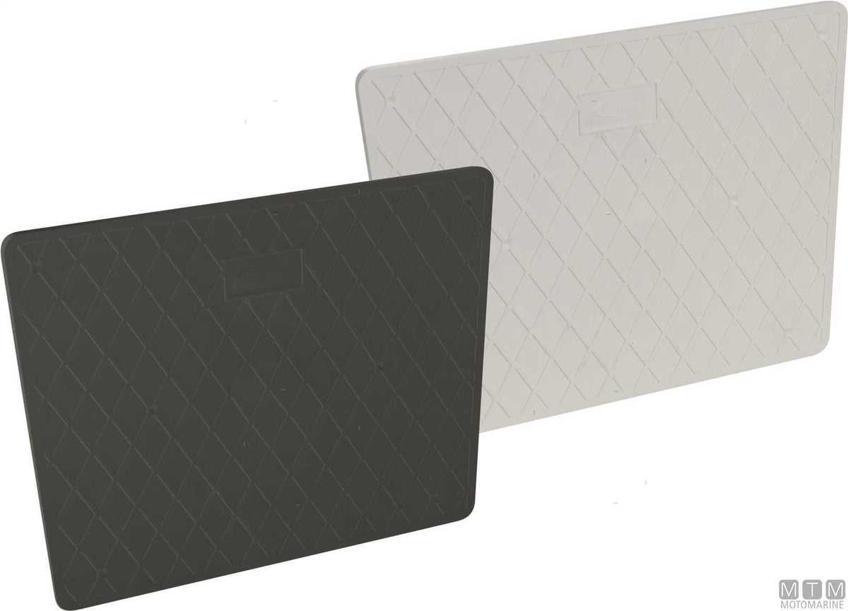 Transom saver plate 300x220 mm in black plastic - original photo Motomarine Srl