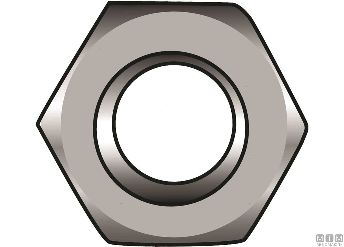 Hex nuts DIN934 stainless steel A4 M4, 20 pcs - original photo Motomarine Srl