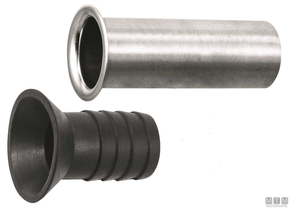Self-locking drain Ø20 mm stainless/nylon - original photo Motomarine Srl