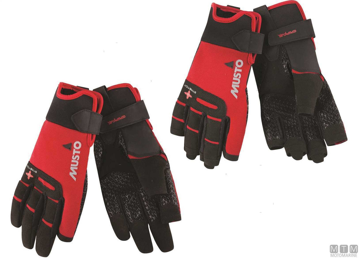 Musto Performance 3/4 Gloves 169 red M - original photo Motomarine Srl