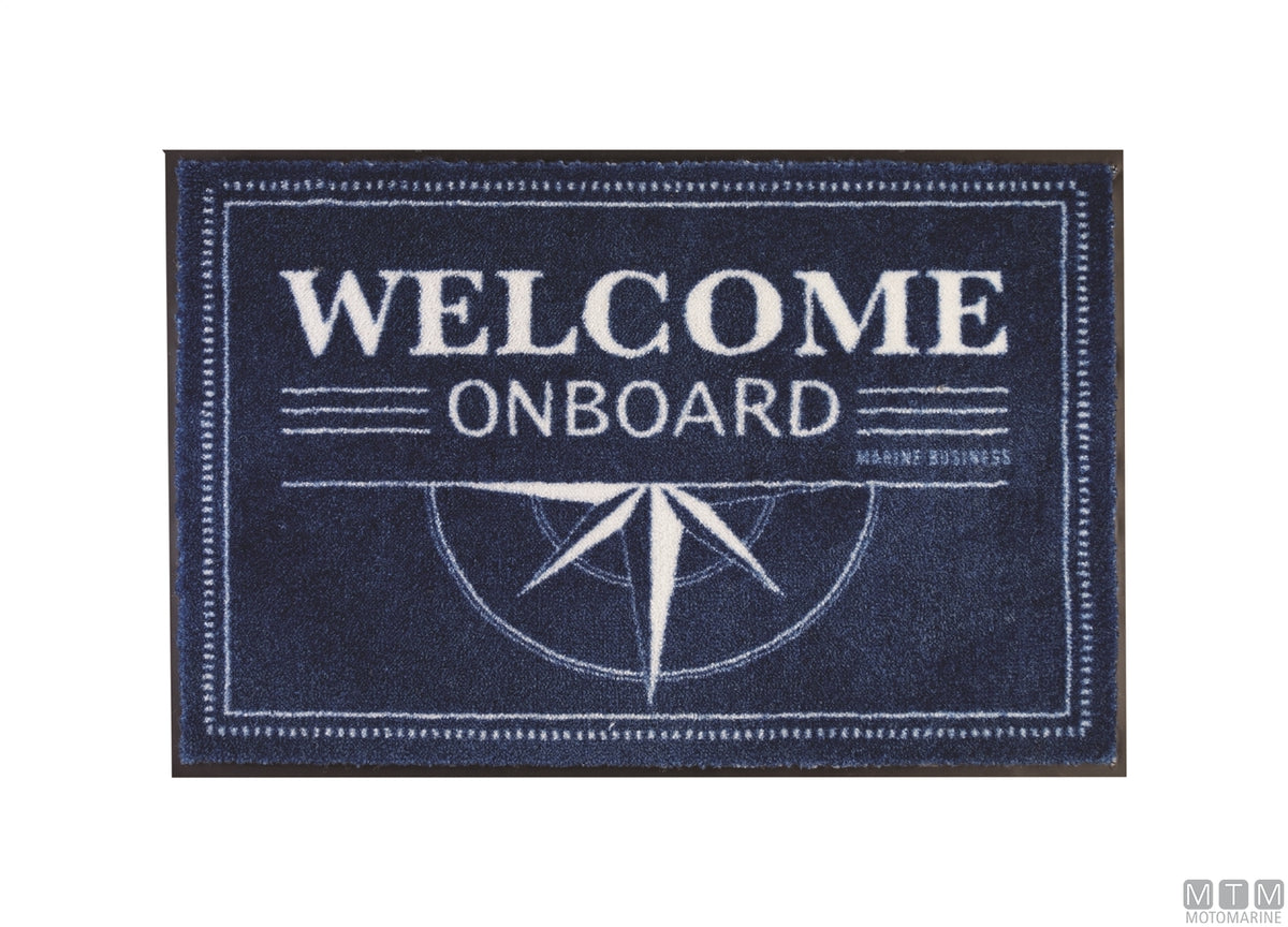 Rug MB Welcome blue 70x50 cm - original photo Motomarine Srl