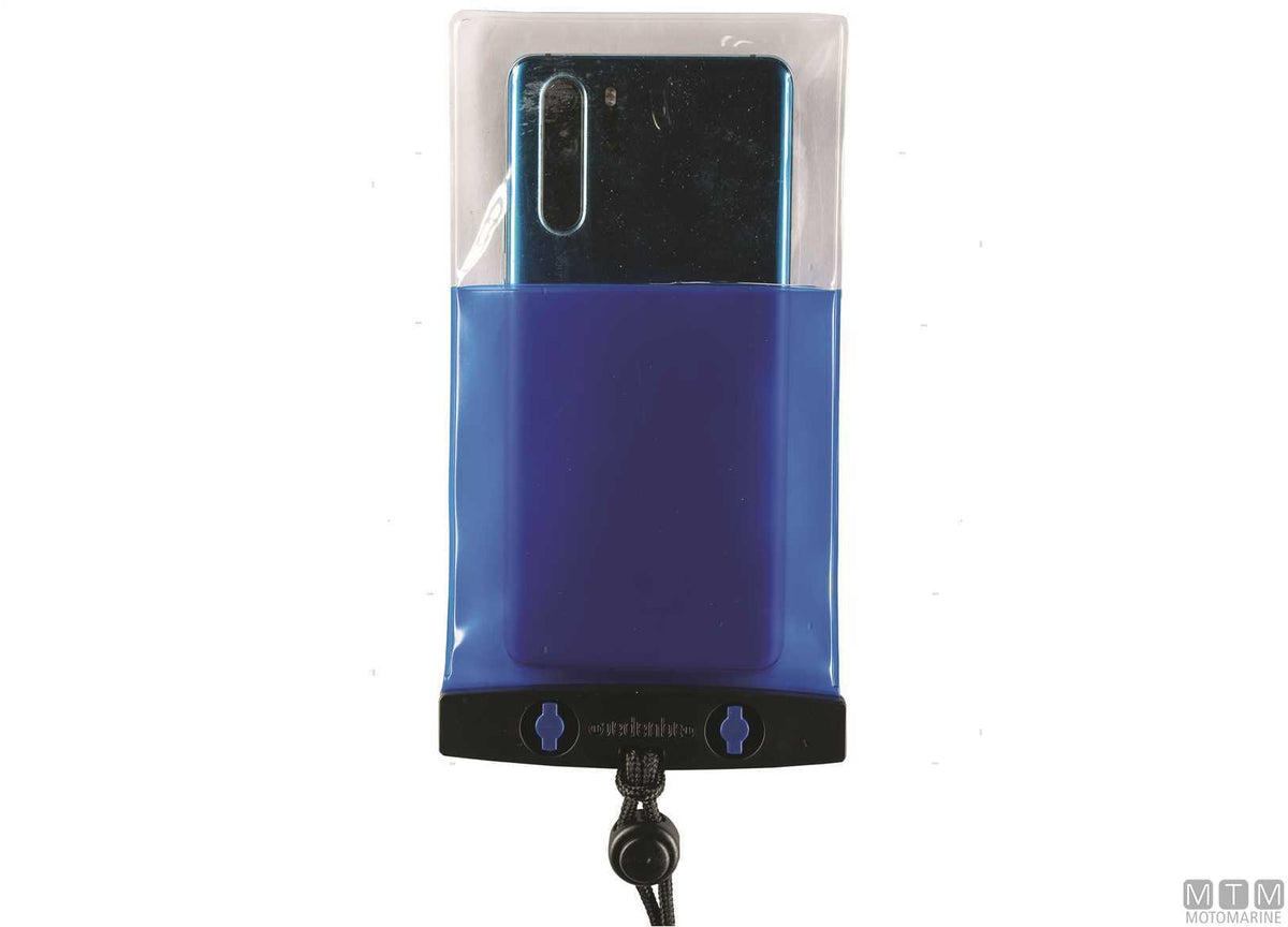 Aquapac phone waterproof case Compact Plus blue - original photo Motomarine Srl