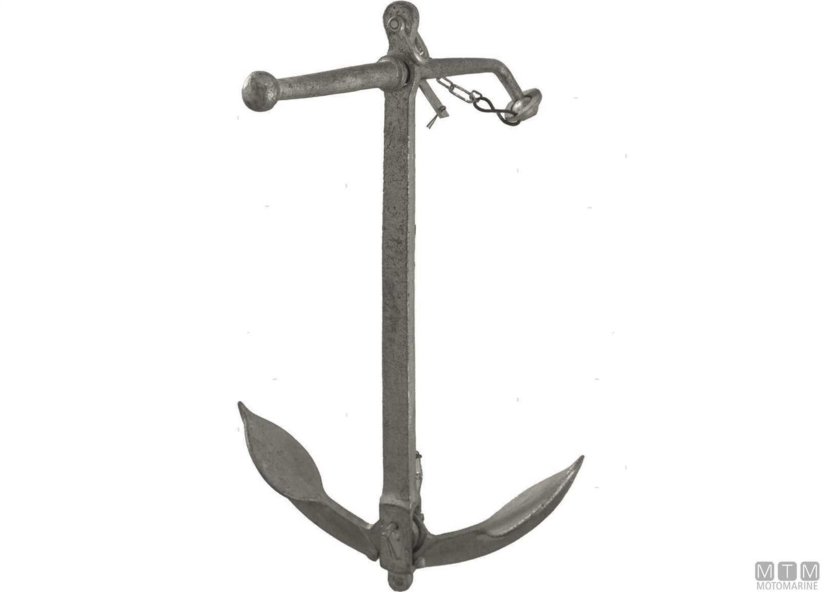 Folding admiralty anchor 7 kg hot-dip galvanized steel - original photo Motomarine Srl