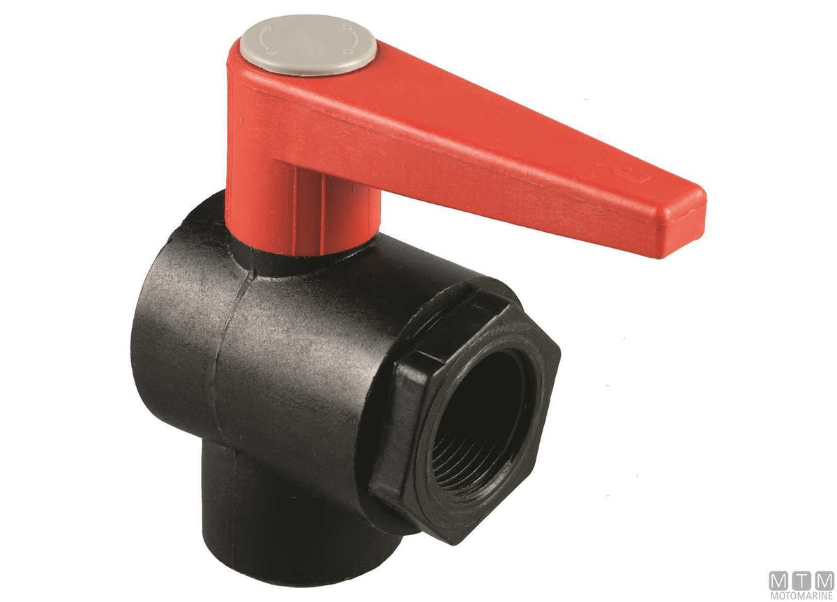 PN16 ball valve 90° 1"1/4 reinforced polypropylene - original photo Motomarine Srl