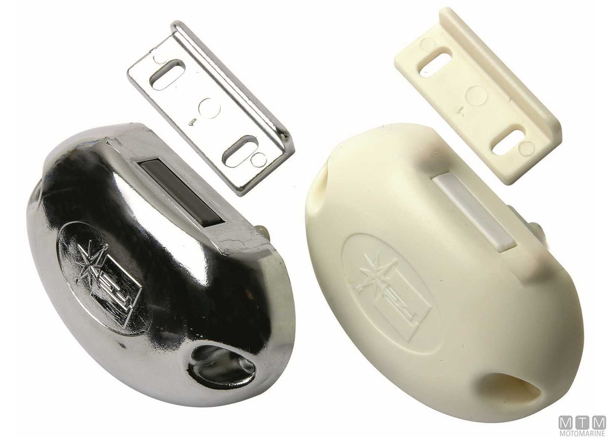 F&S push-button latch 70x50 mm in chrome-plated ABS - original photo Motomarine Srl