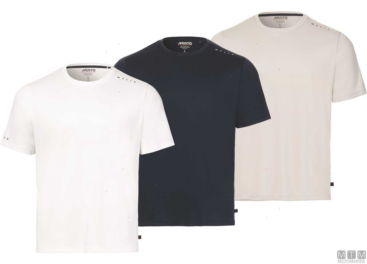 T-Shirt Musto Crew Sunblock 002 White M - original photo Motomarine Srl