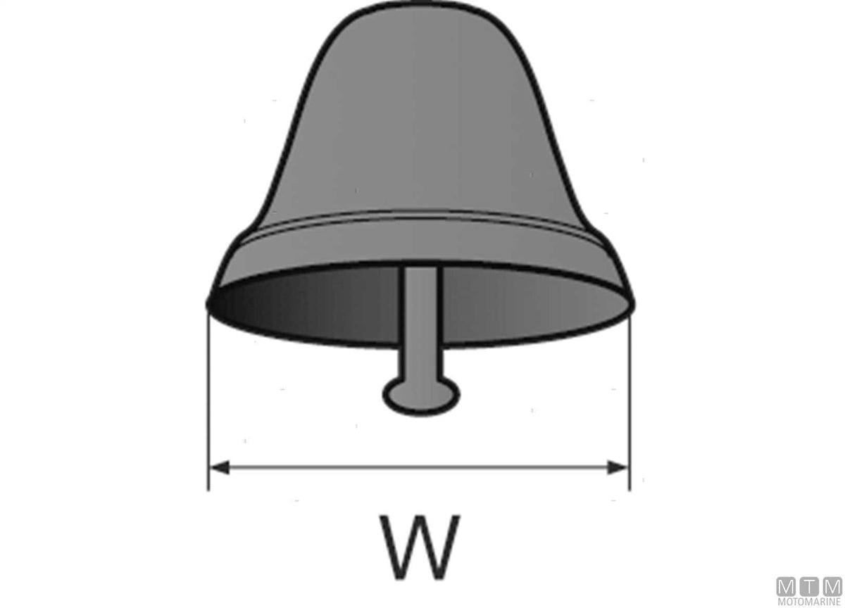 R.I.NA. Certified Bell Ø300 mm in Polished Brass - original photo Motomarine Srl