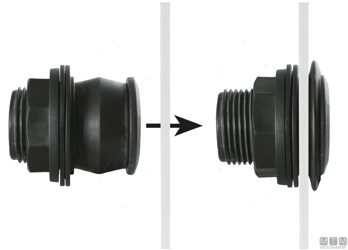 BD Fast fitting for diesel tanks 1"1/4 polypropylene - original photo Motomarine Srl