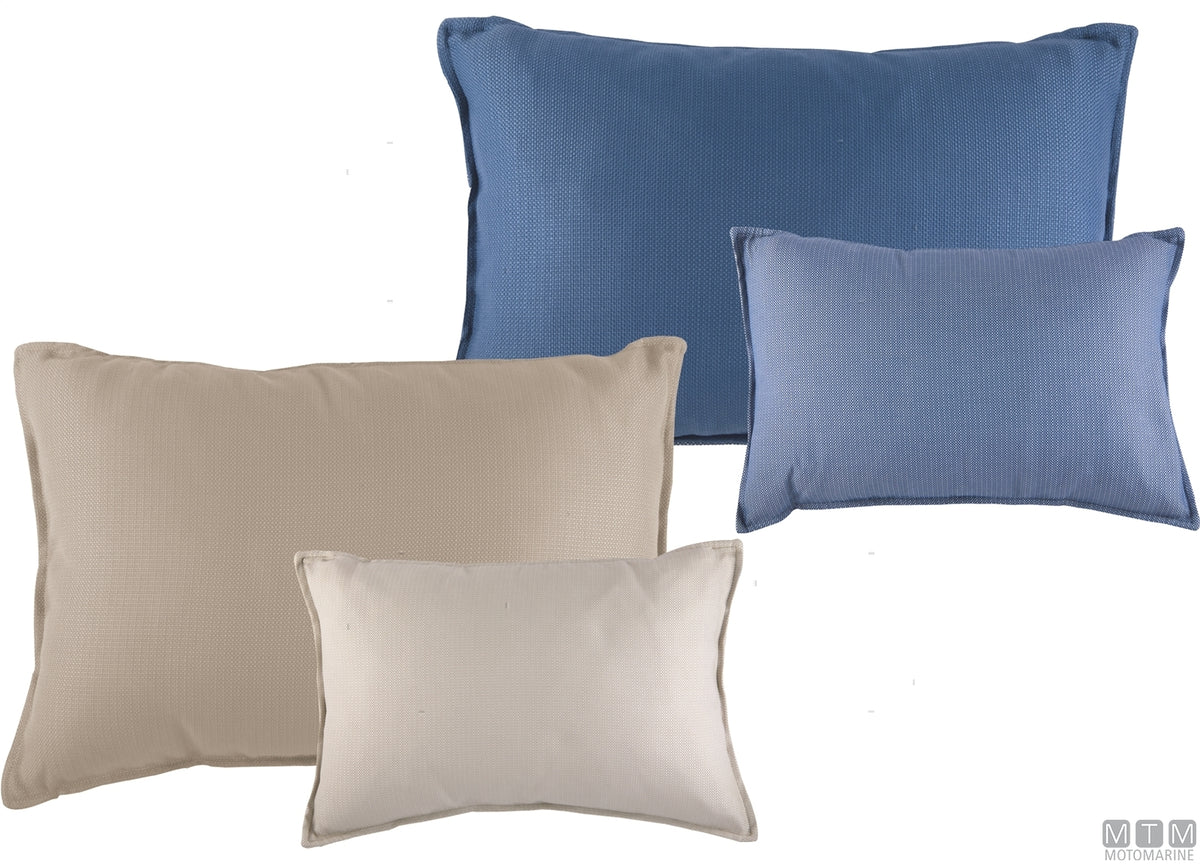 MB Aruba waterproof cushions set of 2, 40x60-30x40 blue - original photo Motomarine Srl