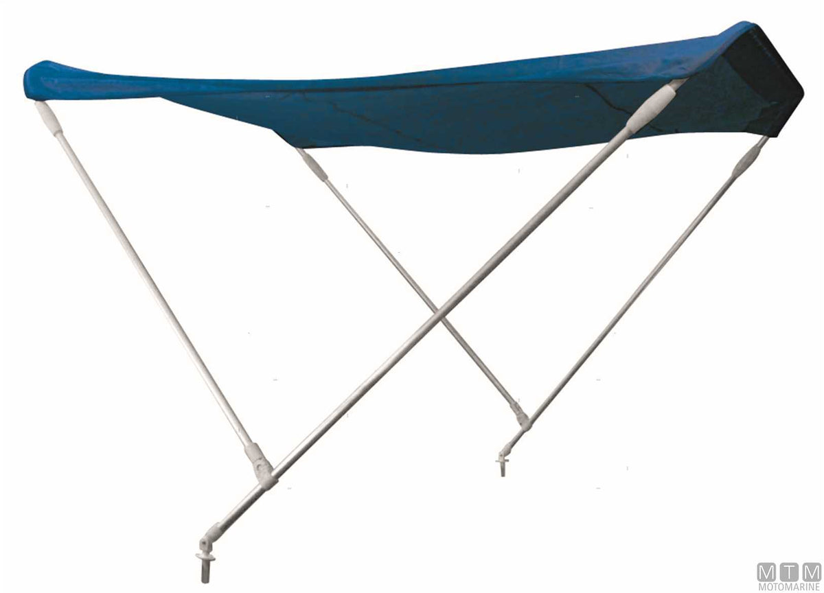 Bimini top 2 bows MTM blue W150 cm H110 cm - original photo Motomarine Srl