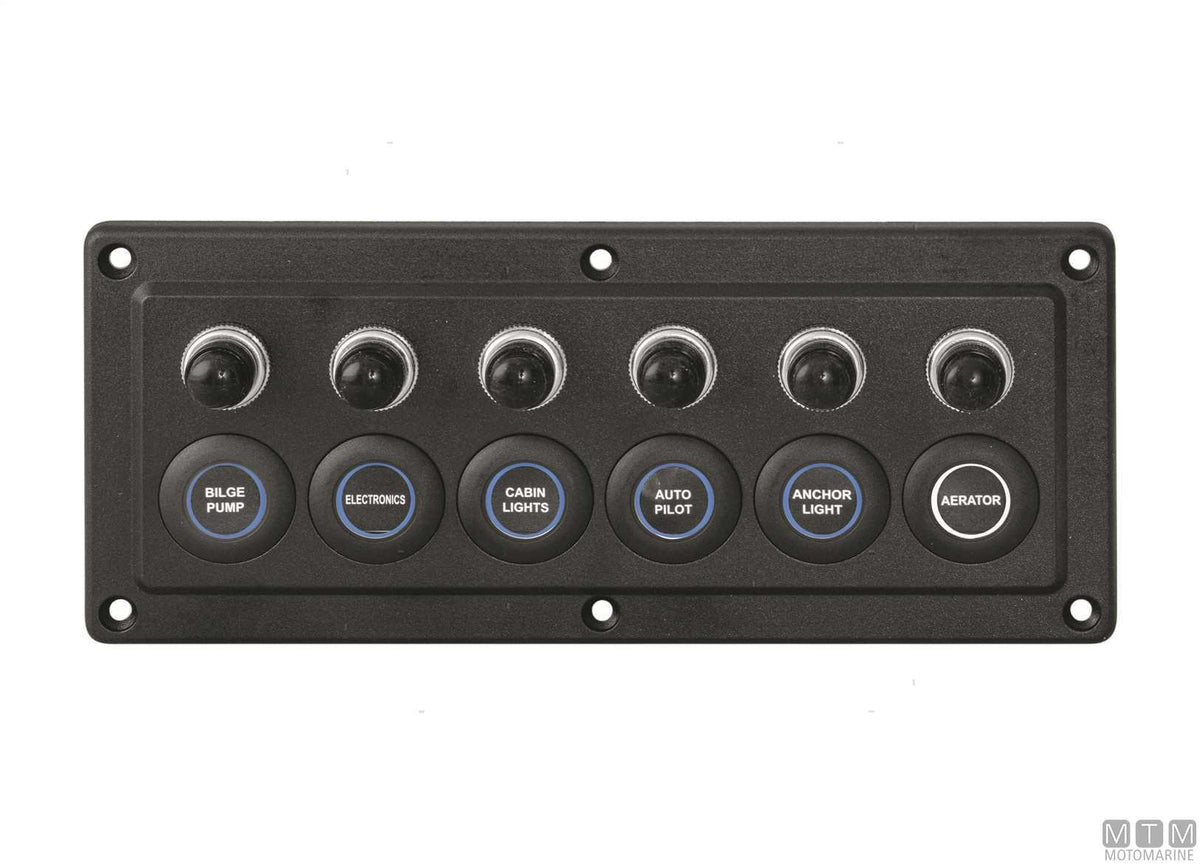 Panel with microswitch switches, 4 positions, 150x90 mm - original photo Motomarine Srl
