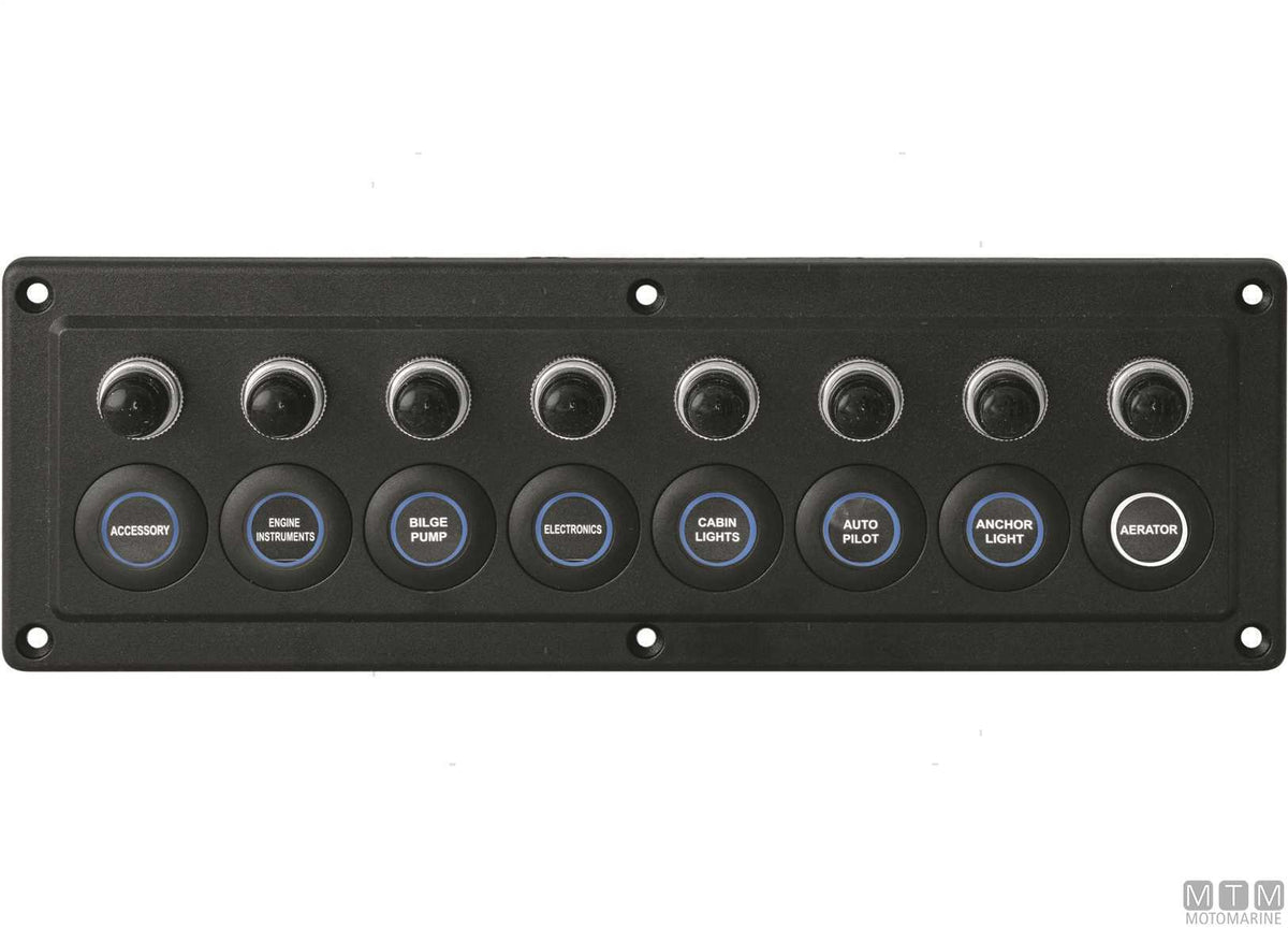 Panel with microswitch switches, 4 positions, 150x90 mm - original photo Motomarine Srl
