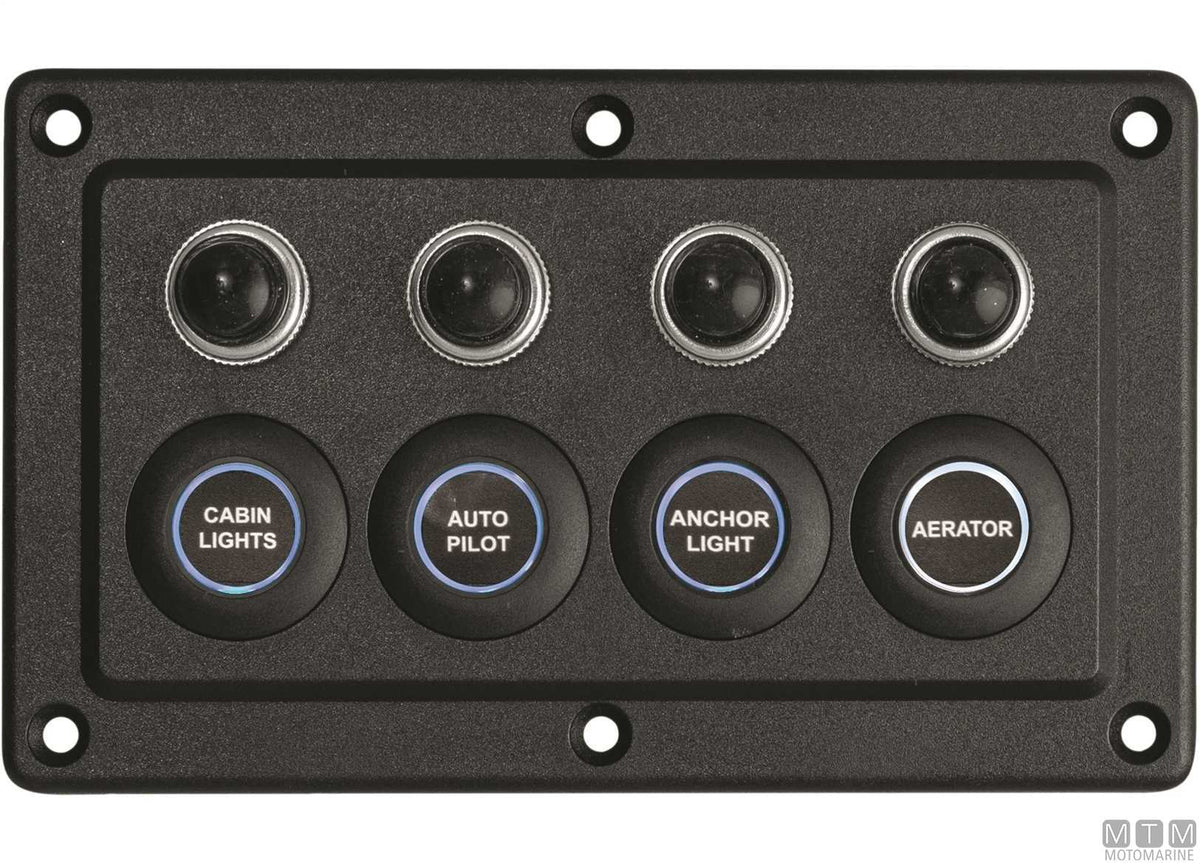 Panel with microswitch switches, 4 positions, 150x90 mm - original photo Motomarine Srl
