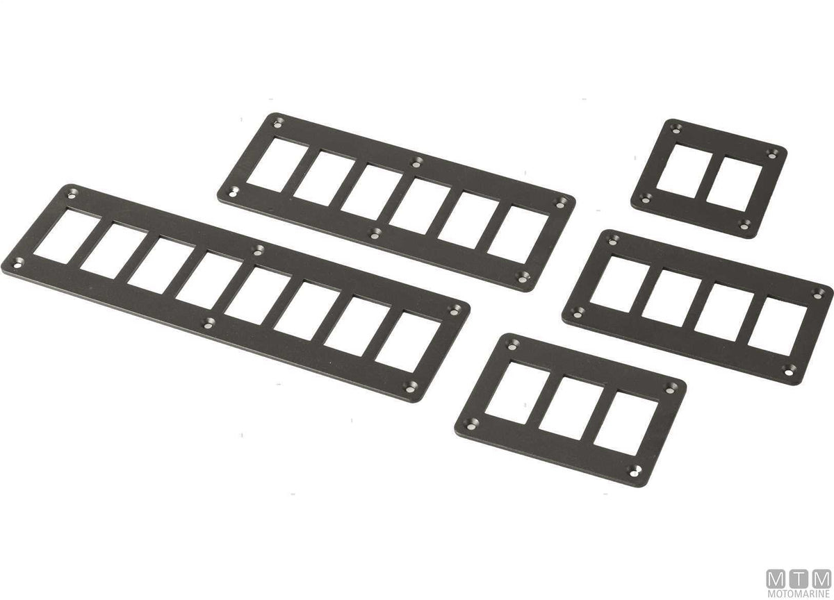 Aluminium frame, 4 positions, for rocker switches - original photo Motomarine Srl