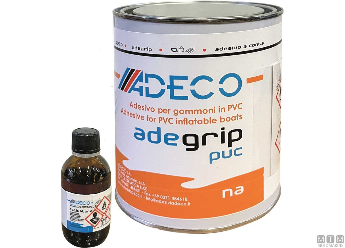 Contact adhesive Adegrip PVC 500 ml with activator 30 ml - original photo Motomarine Srl