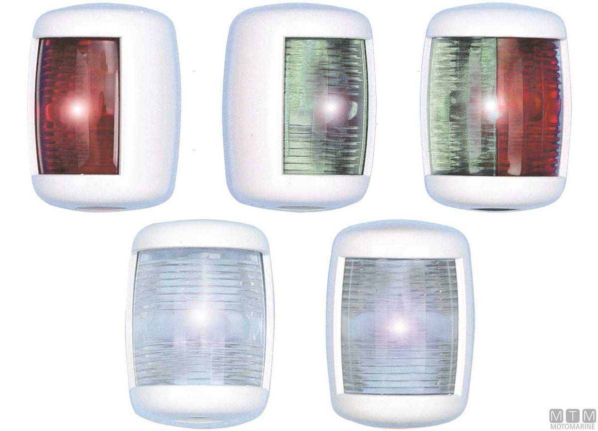Red side navigation light LED Mini white 43x61 mm - original photo Motomarine Srl